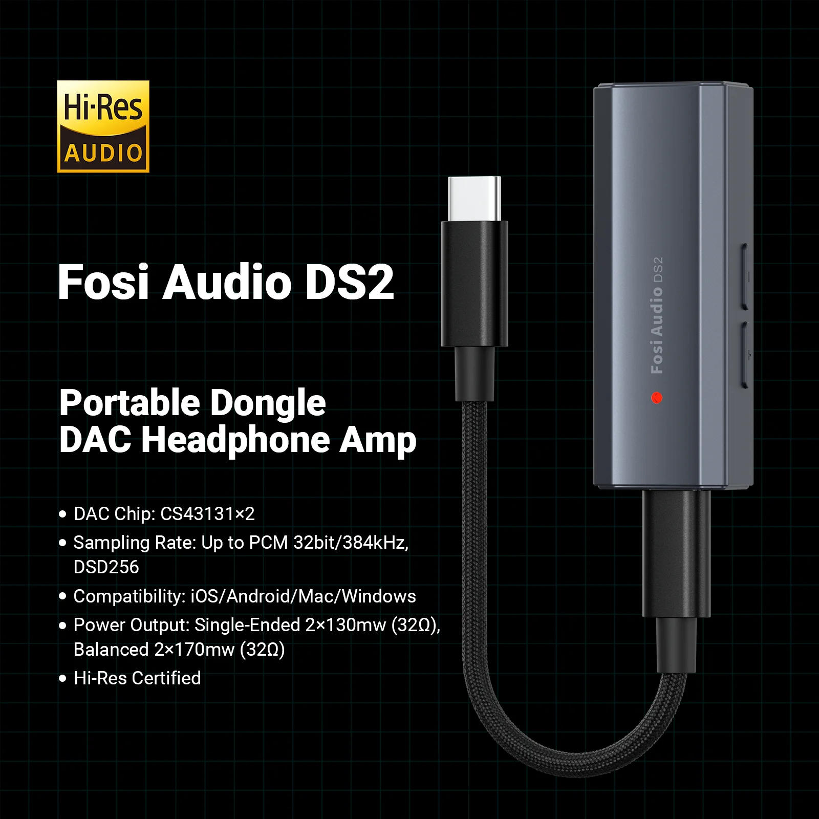Headphone Amplifier Usb C Best Dac And Amp For Pc Fosi Audio DS1