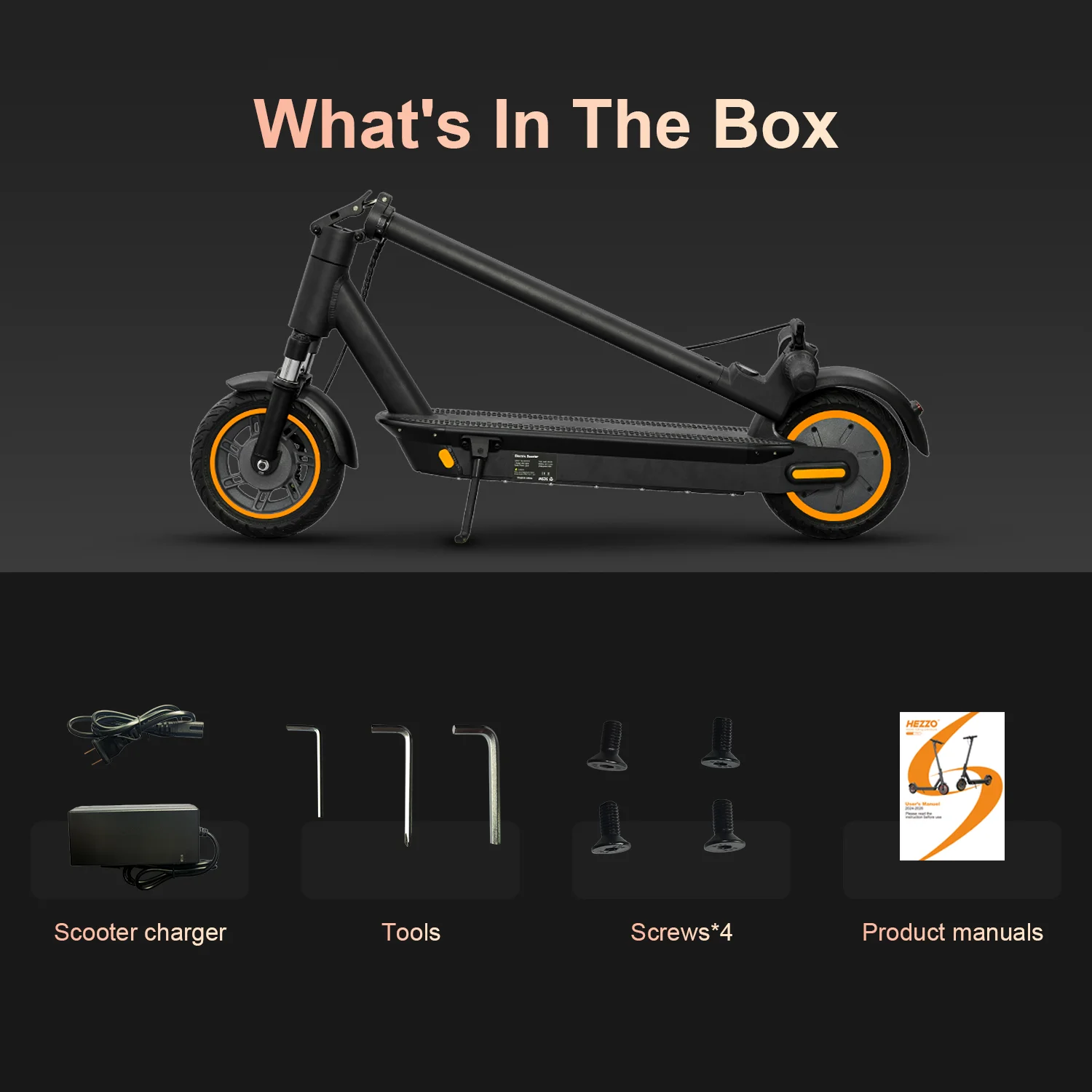 HEZZO 10Inch 500W 36V 15Ah Electric Scooter 21.8Mph Front Suspension Foldable G30 Poweful Commute Escooter With Shopping Bag