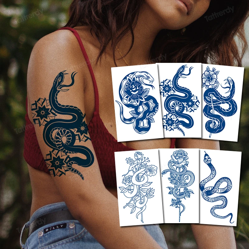 Chinese Dragon Tattoo Waterproof Long-lasting Fake Tattoo For Woman Men  Clavicle Arm Tattoo Temporary Tattoos Art Tattoo Sticker - Temporary Tattoos  - AliExpress