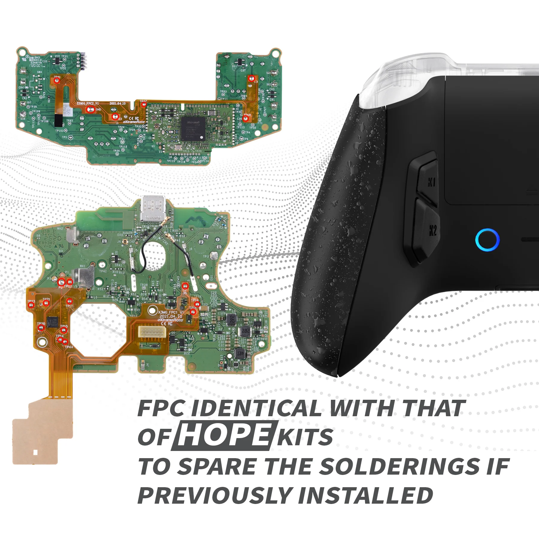 Extremerate-victor x Remap Kit para Xbox Core Controle sem Fio Perfis Shell Voltar Redesenhado Trilhos Laterais e Botões Voltar - Image 5