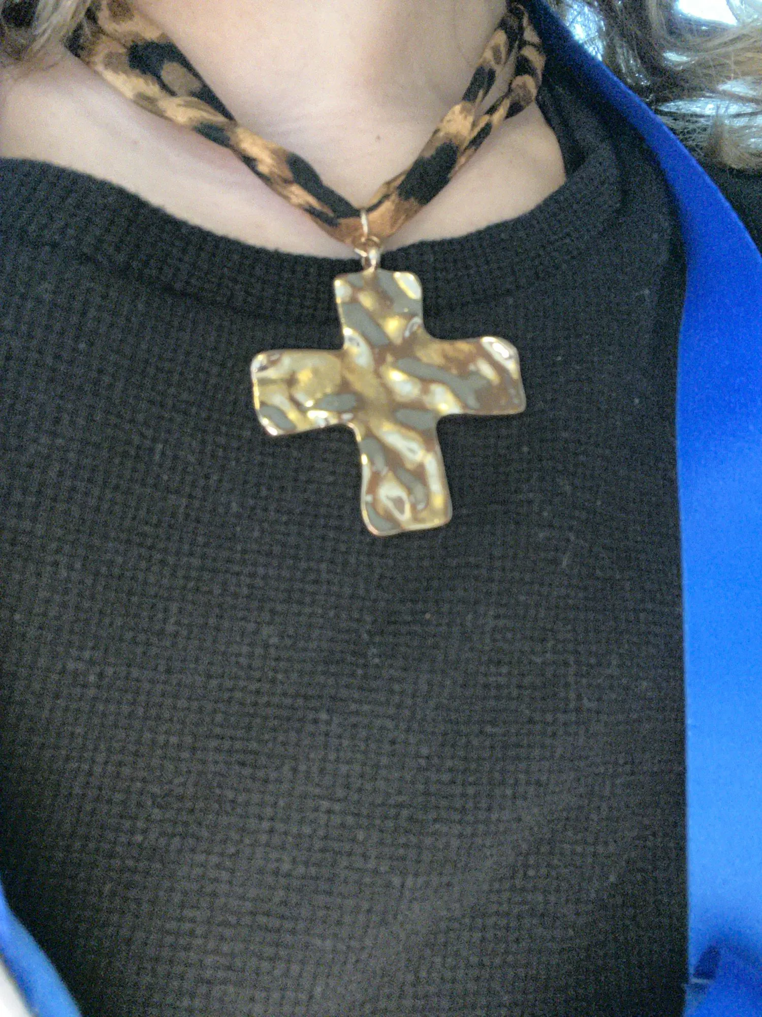 Velvet Starfish Pendant Necklace | Boho Leopard Print photo review