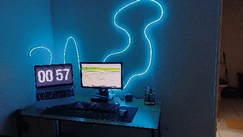 5m Mangueira Led Neon Corte 2,5cm Flex 12v + Fonte Bivolt photo review