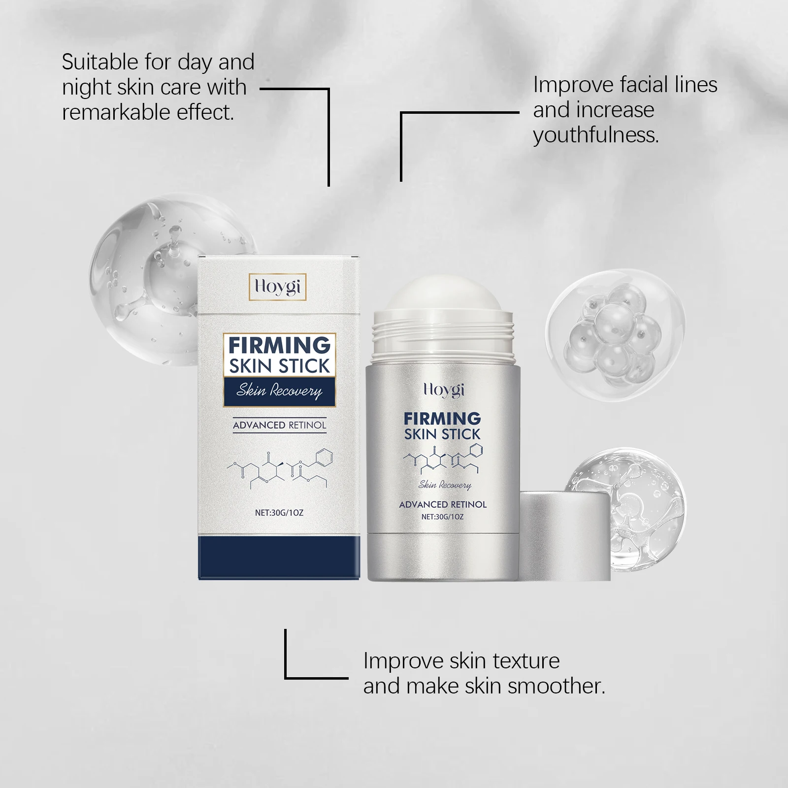 Hoygi Retinol Firming Skin Stick Reduce Fine Lines Lifting Delay Aging Tightening Improve Skin Texture Reduce Wrinkle Skin Stick