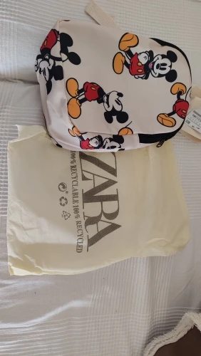 Disney 2024 nueva moda Mickey Mouse patrón bolso escolar para niños lindo Mickey estampado mochila ligera photo review