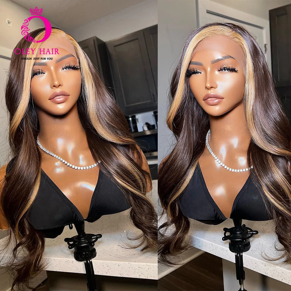 

Blonde Brown Color Body Wave Synthetic 13x4 Lace Front Wig Glueless Heat Resistant Drag Queen Cosplay Wigs For Black Women 180%