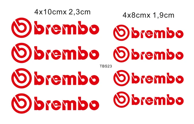 Adesivo Brembo X Pinza Freni Rot Bremssattel Aufkleber 4X10cm 4X8cm TBS23 -  AliExpress