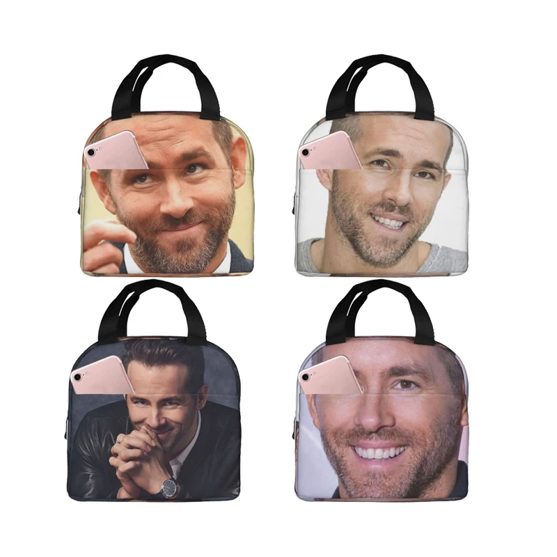 

Ryan Reynolds Lunch Bento Bags Portable Aluminum Foil thickened Thermal Cloth Lunch Bag for Women Men Boy