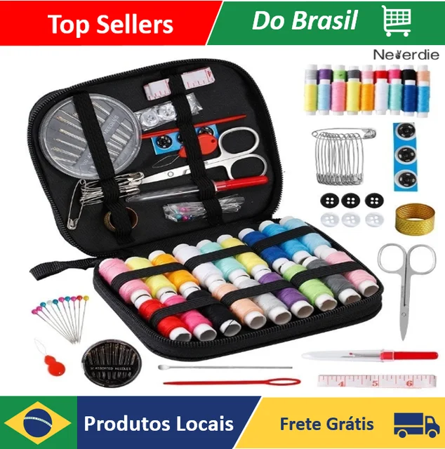Kit De Costura E Linhas Com 27/97 Pecas Completo Com Estojo - Neverdie Store