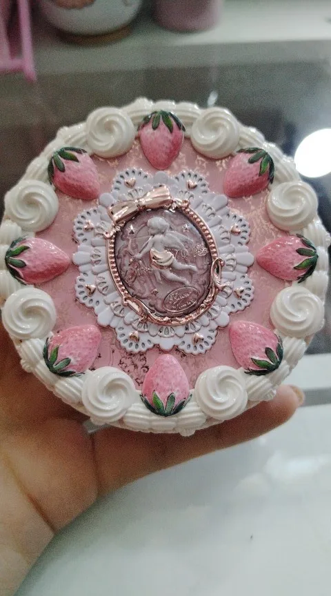 Flower Knows Strawberry Cupid Collection Pressed Powder Mineral Makeup Powder Foundation With Concealer & Finishing Vegan photo review