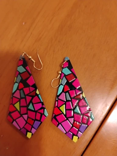 Jelani Mosaic Earrings - Pink Multicolor