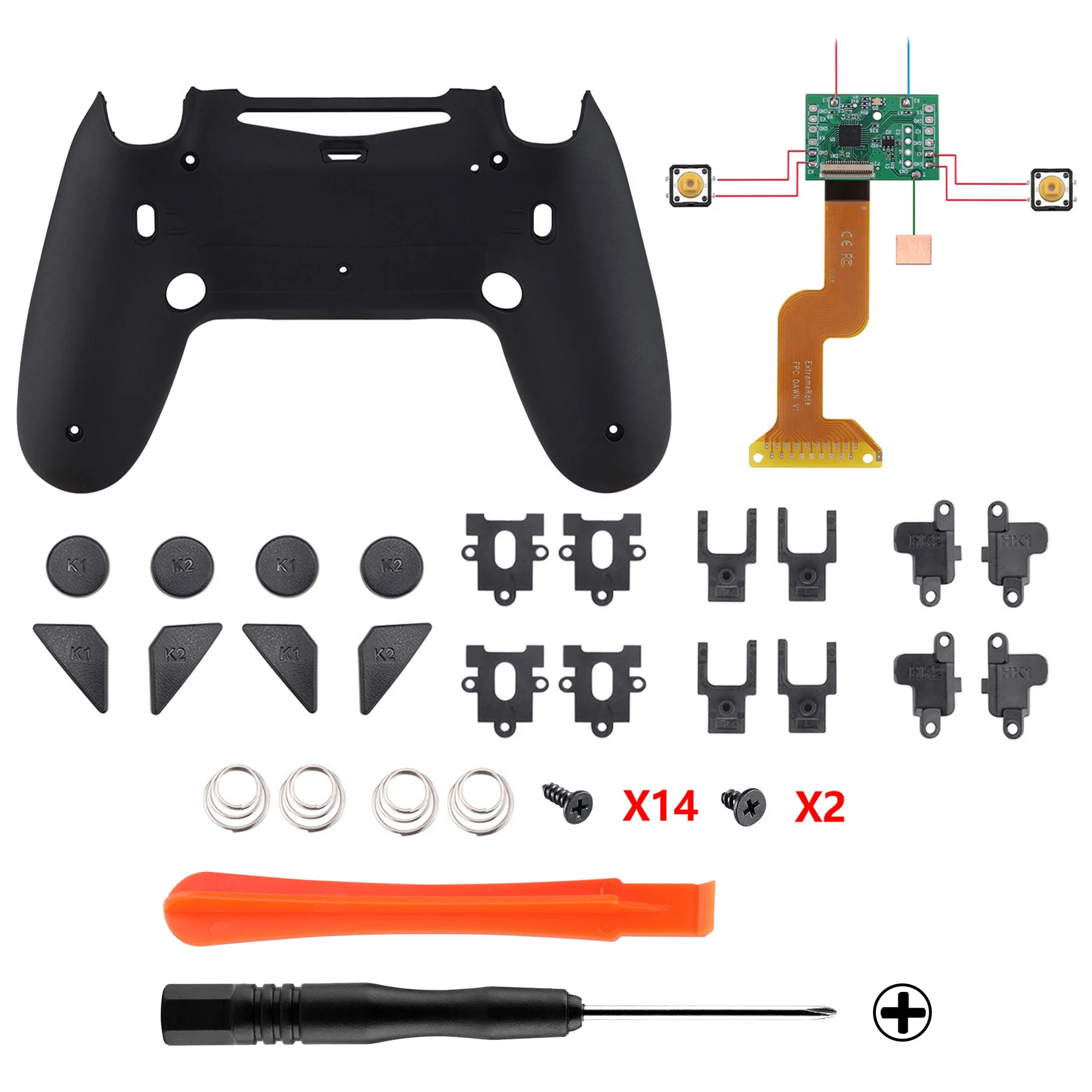 Extremerate Amanhecer 2.0 Lanterna Kit de Remap com Casco Traseiro Botões de Volta e Botões de Bloqueio de Gatilho para Ps4 Controlador Jdm 040 050 055 - Image 2
