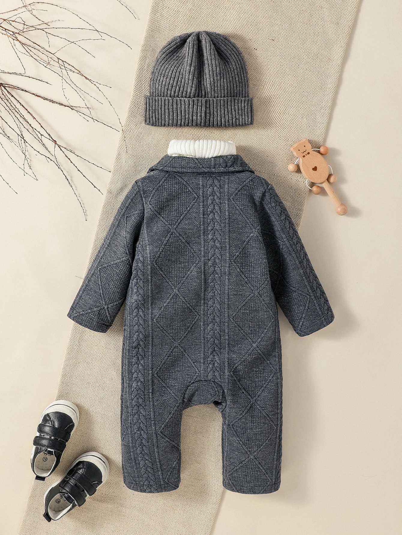 Baby Long Sleeve Zipper Jumpsuit 2