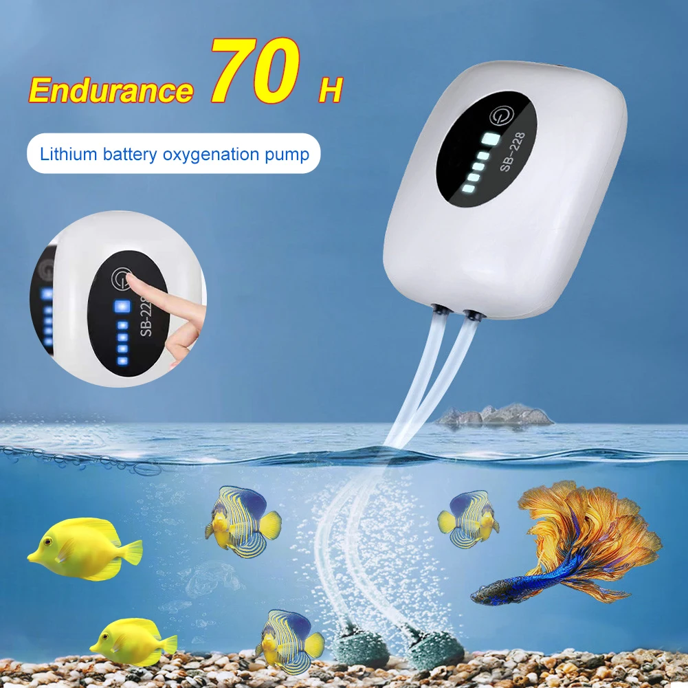 Oxygen Pump Rechargeable Lithium Battery Fishing Dual-purpose