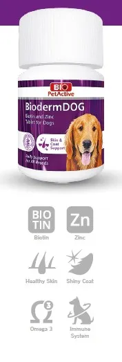 Таблетки Bioderm Dog 75, таблетки из цинка, биотин, таблетки для собак ...