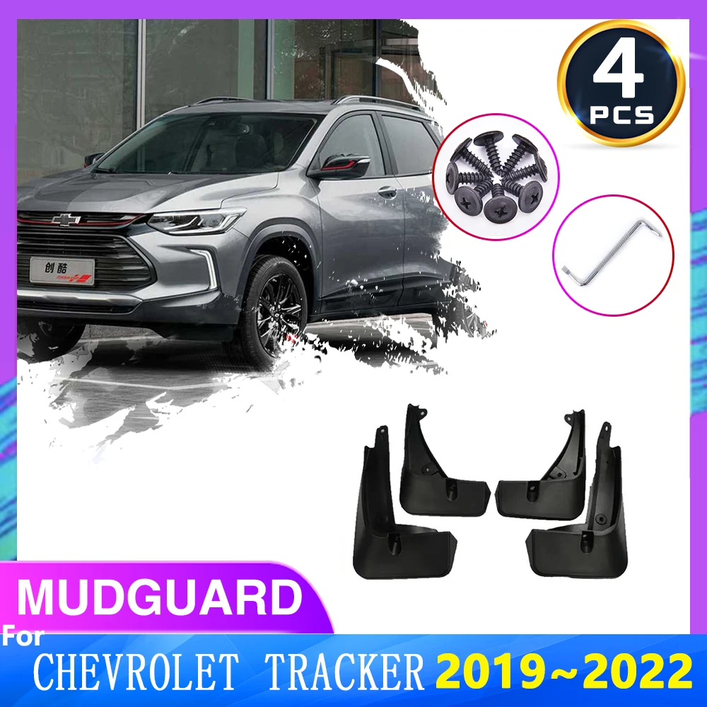 

For Chevrolet Trax Tracker 2019 2020 2021 2022 Front And Rear Mudguards Fender Splash Guards Mud Flaps 4PCS Car Auto Accessories