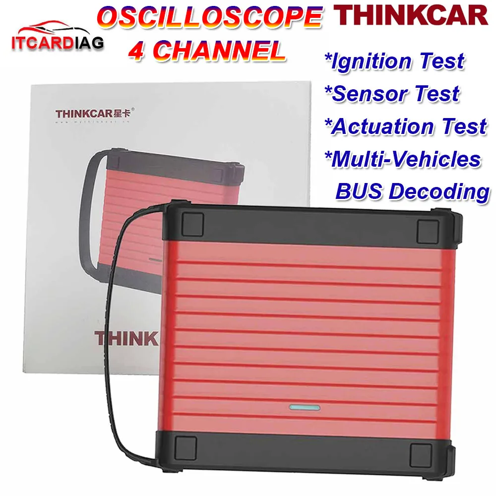 

4-канальный осциллограф Thinkcar THINKTOOL, 100 МГц, полоса пропускания, 50 МТС, датчик зажигания автомобиля, тест на привод, диагностика