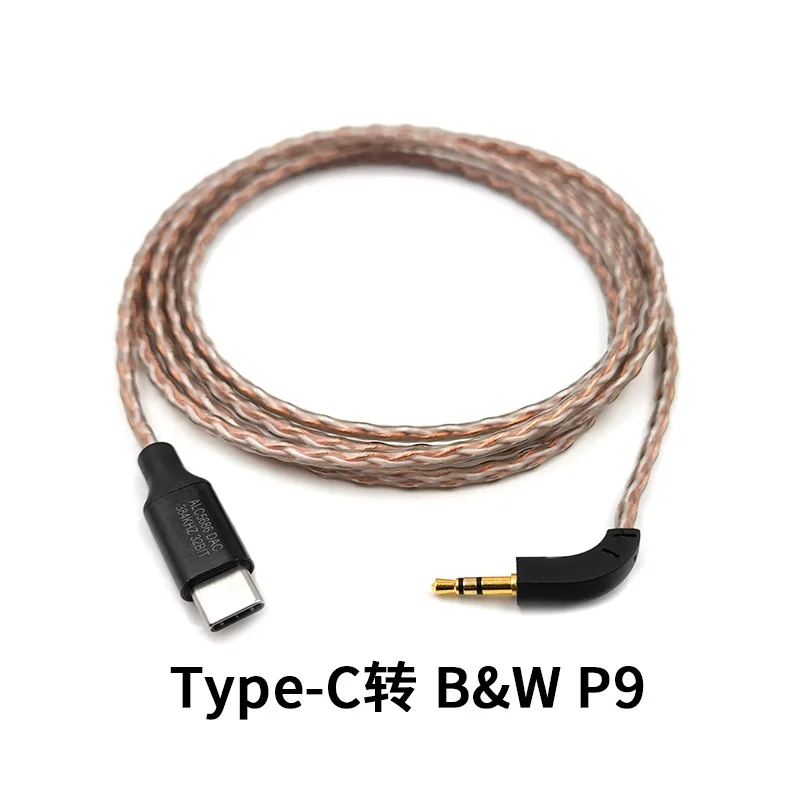 6N USBC TYPEC Audio Cable For B&W Bowers & Wilkins P9 Signature headphones