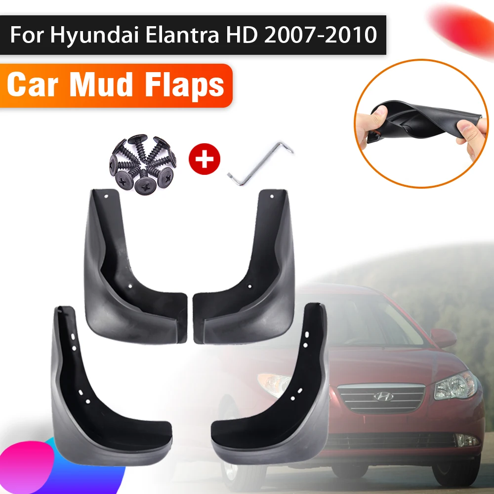 

4 шт. автомобильные брызговики для Hyundai Elantra аксессуары HD Avante 2007 ~ 2010 2009 авто брызговик переднее заднее крыло автомобильные аксессуары
