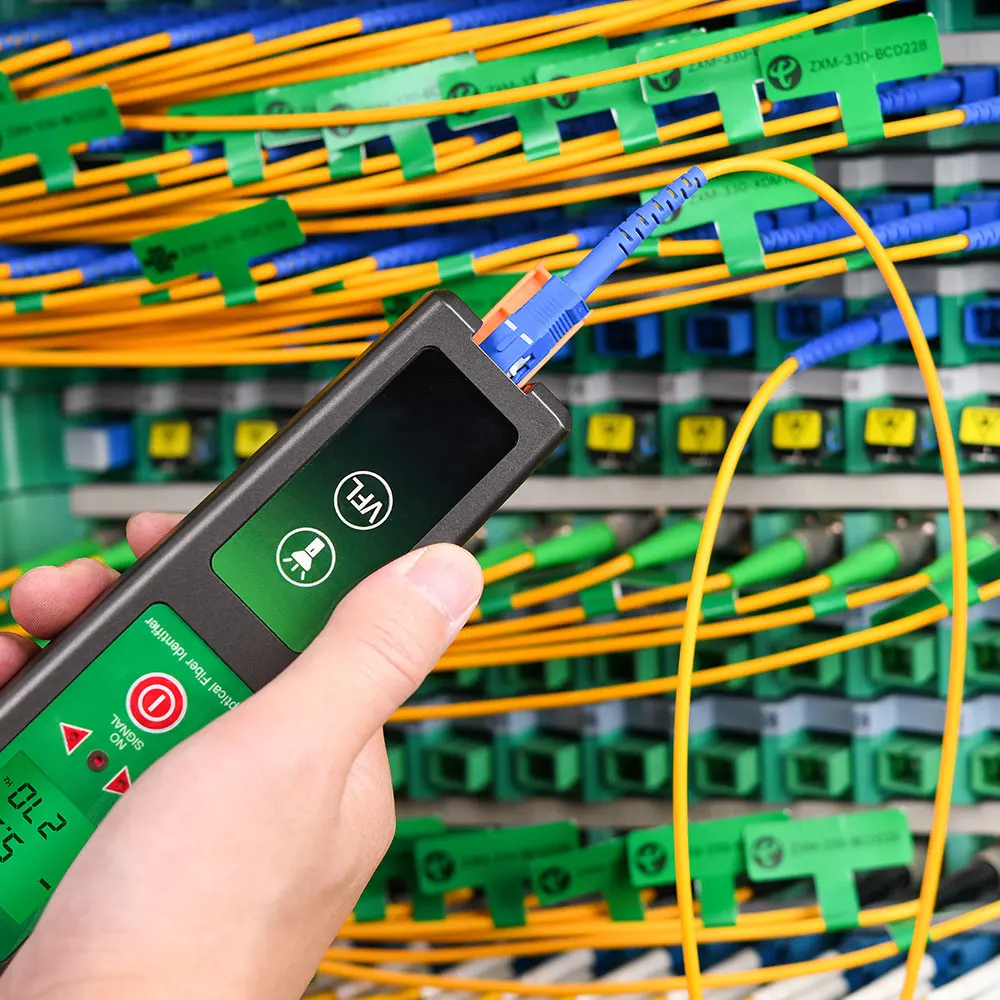 Fiber Optical Identifier with Visual Fault Locator, FTTH Tool, 800nm-1700nm, SM and MM, 10mW