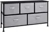 Black Extra Wide Fabric 5 - Drawer Storage Organizer Unit for Closet 6