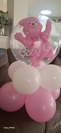 Baby Shower Foil Balloons - Pink/Blue Gender Reveal and Event Balloons for Party Gifts photo review