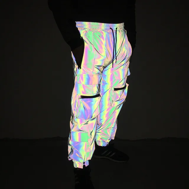 Holographic Reflective Cargo Pants 3
