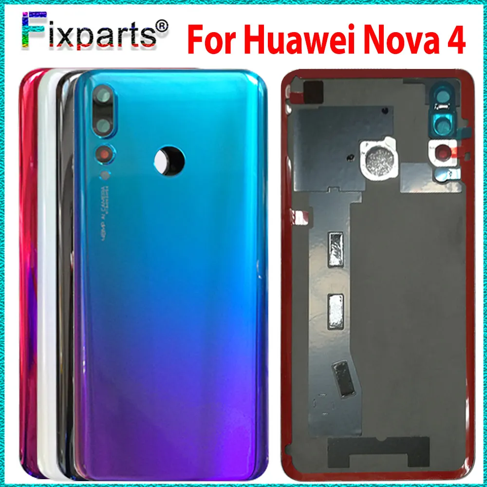 Vitre Arrière (cache Batterie) Avec Lentille Pour Huawei Nova 9 - Noir, Adhésif Inclus