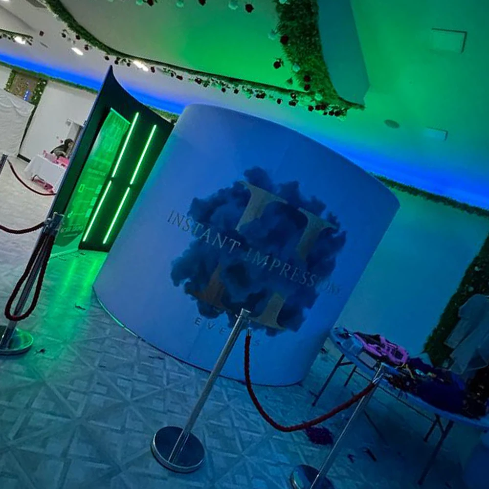 휴대용 사진 촬영 배경 360 부스 인클로저, 파티 웨딩 이벤트용 360 부스 인클로저 배경