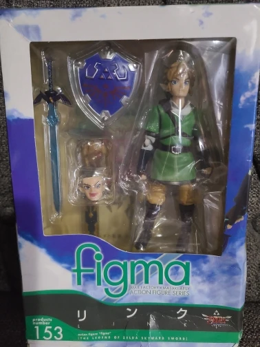 The Legend of Zelda Skyward Sword 14cm Link Action Figure Figma 153 Changeable Accessories PVC Model photo review