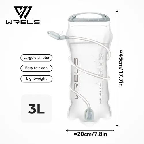 WRELS  1.5L/2L/2.5L/3L TPU Hydration Bladder BPA Free Water Reservoir Water Bag for Running Cycling Hiking Water Storage Bag - Image 7