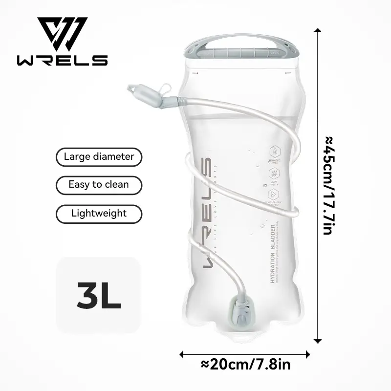 WRELS  1.5L/2L/2.5L/3L TPU Hydration Bladder BPA Free Water Reservoir Water Bag for Running Cycling Hiking Water Storage Bag - Image 7