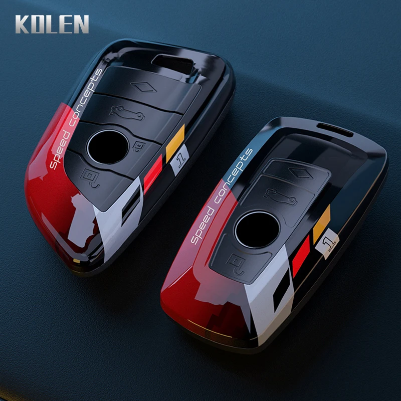 Sleek ABS Carbon Fiber Car Key Case Cover Shell