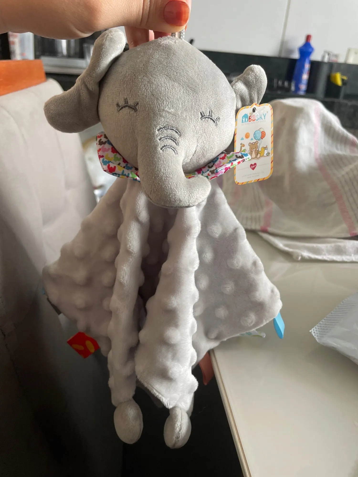 1pcs Baby Security Soothing Doll Towel with Teether Rattles Soft Blanket Snuggle Toy photo review