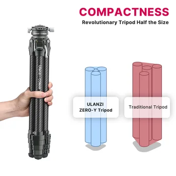 VIJIM Ulanzi and Coman Zero Y Full Carbon Fiber Professional Lightweight Photography Travel Tripod For DSLR Camera Canon Sony 6