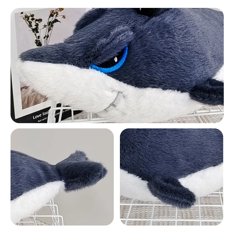 Pirate Great White Shark Plush Doll Bedroom Sofa Ornament Shark Pillow Plush Toy Children's Birthday Christmas Gift
