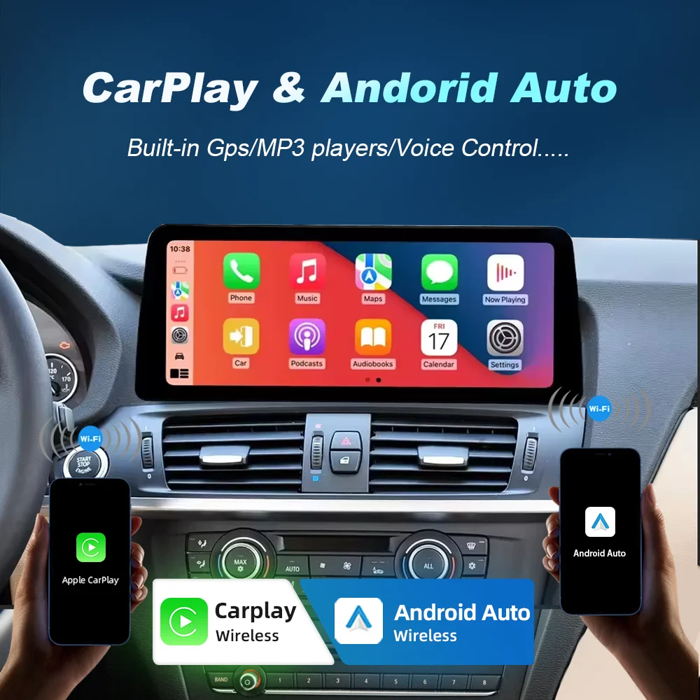 Pantalla Carplay de 12.3 pulgadas para BMW X3 X4 F25 F26 Reproductor multimedia para coche Radio Android Auto GPS Navegación 2