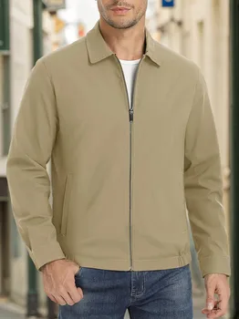 Men's Lightweight Jacket - Windproof and Waterproof Design for Outdoor Activities and Everyday Casual Wear 1