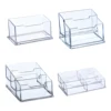 Plastic Business Card Holder 1/2/3/6 Slot Desktop Name Cards Display Stand Card Case Box for Office Desk Fits 60 Business Cards 1
