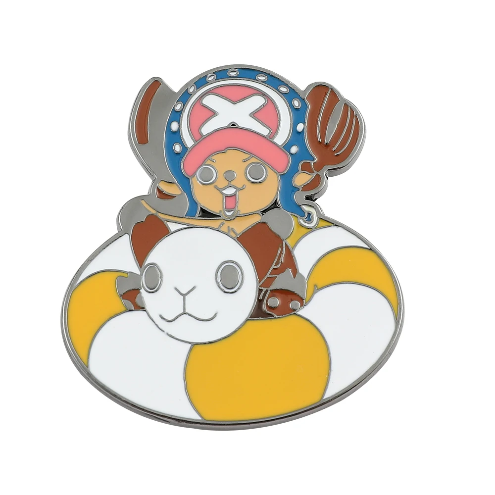 Anime One Piece Tony Tony Chopper Spille Smaltate Distintivo In Metallo Spilla Con Risvolto Per Vestiti Decorazione Zaino