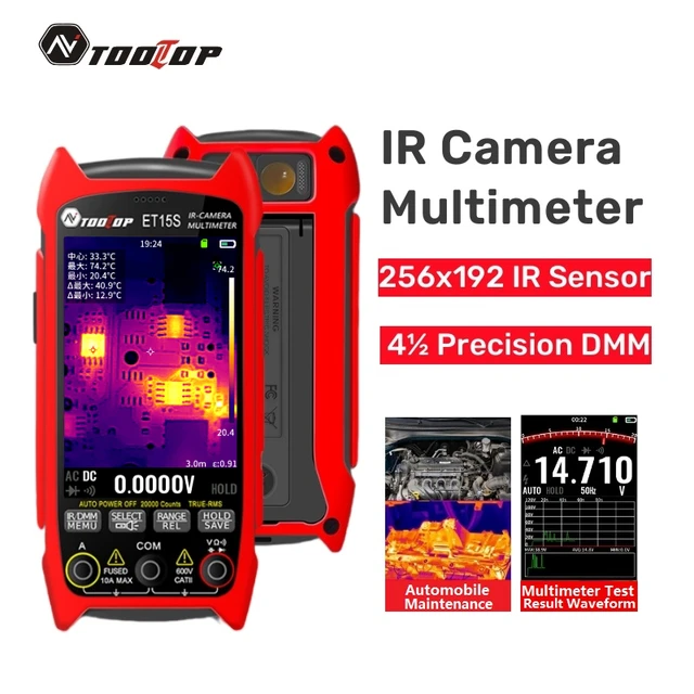 TOOLTOP ET15S Professional Thermal Imager 256x192 IR Sensor 3.5 นิ้ว 19999 นับมัลติมิเตอร์แบบดิจิตอลสําหรับ PCB ชั้น HVAC ซ่อม 1