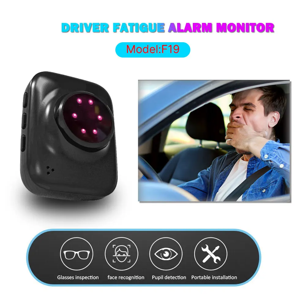 Car Fatigue Warning Alarm Monitor Device with GPS Safe Driving Alert Anti Sleep Monitor Car Face Reading Fatigue Warning Alarm