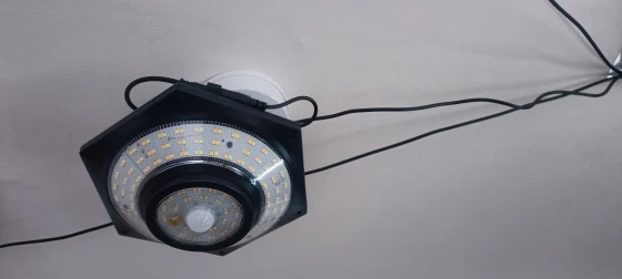 Solar Pendant Shed Lights Outdoor 228 LEDs 5 Modes Solar Motion Sensor Light Waterproof Remote Timers Barn Gazebo Garage Garden photo review