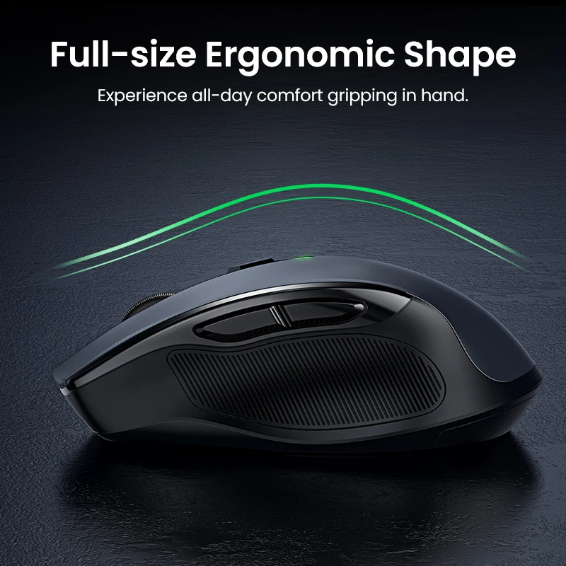 Ugreen Mouse sem Fio Mouse Ergonômico 4000 Dpi Silencioso Botões para Macbook Tablet Laptop Mudo Rato Silencioso 2.4g Mouse - Imagem 4