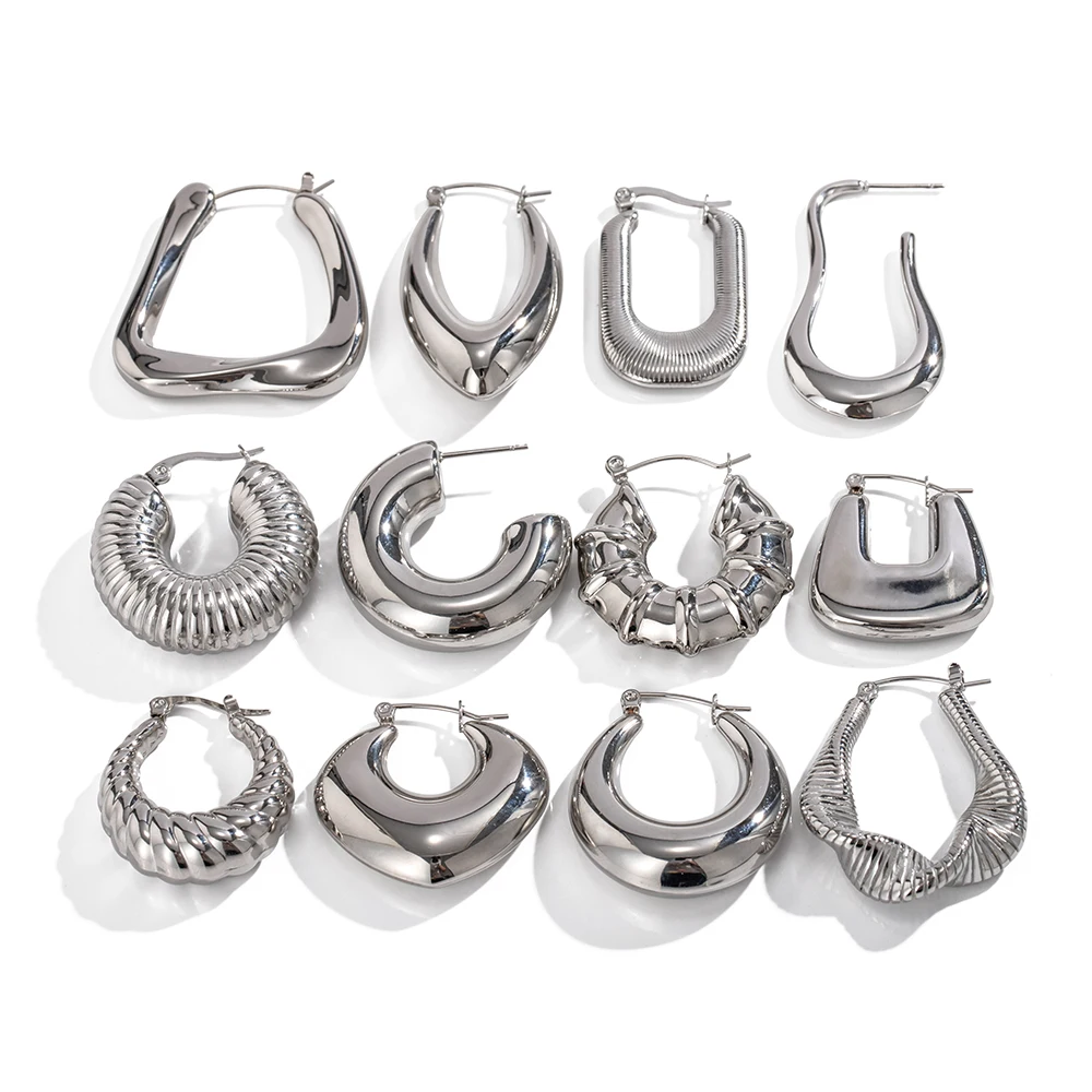 Craftdady 24 Pares De Aretes De Acero Inoxidable Para Mujer, Postes Y