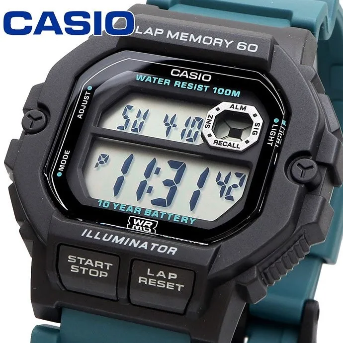 Casio Runner Series Ws-1400H-3Av Blue Black Led Light Water Resistant 100M Watch
