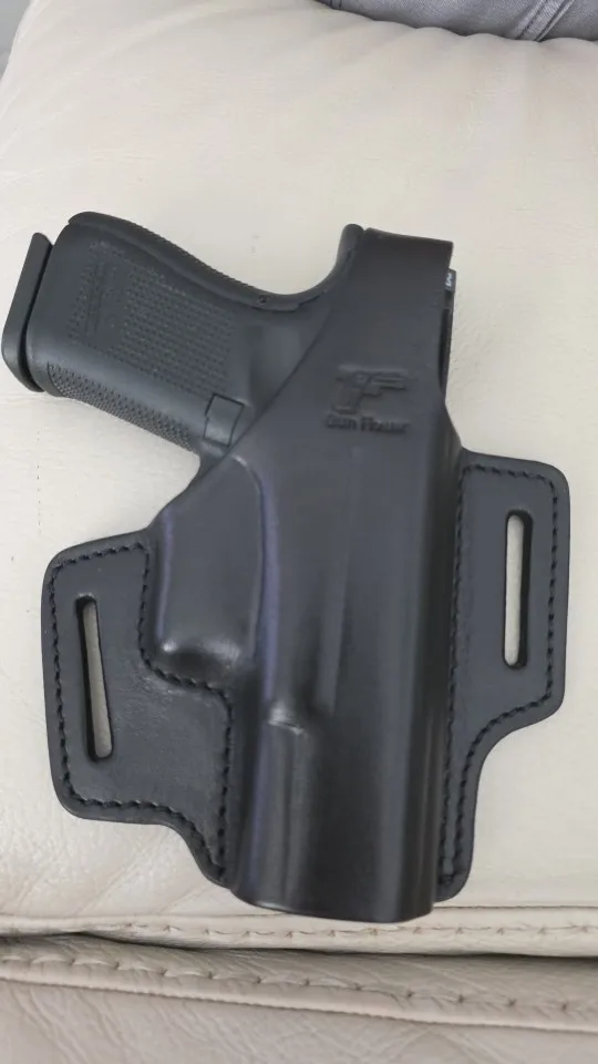 OWB Leather Holster - Thumb Break For Glock, Sig P320 Compact, 1911, Fits 1.5/1.75 Inch Belts
