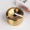 Round Stainless Steel Ashtray with Lid for Car Metal Outdoor Windproof Cigarette Ash Tray 2