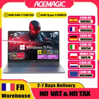 ACEMAGIC ordinateur portable 16 pouces FHD pour jeux AMD Ryzen 9 6900HX 16 go de RAM 512 go SSD Windows 11 Pro ordinateur portable rétroéclairé KB Wifi6 BT5.2 1