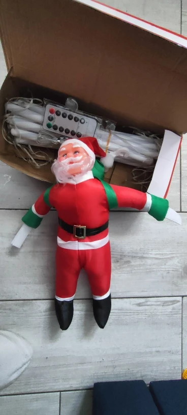 1.5/3M Christmas Decoration LED Santa Claus Climbing Ladder Light USB Plug 8 Flashing Modes Suitable