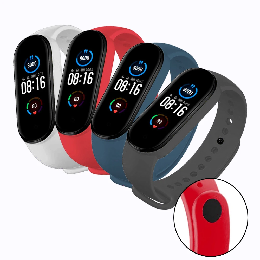 Cinturino In Silicone Per Bracciali Xiaomi Mi Band 5 Compatibile Con Smartband Smart Bracelet Xiaomi Waterproof Flessibile